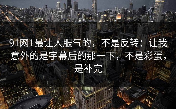 91网1最让人服气的，不是反转：让我意外的是字幕后的那一下，不是彩蛋，是补完