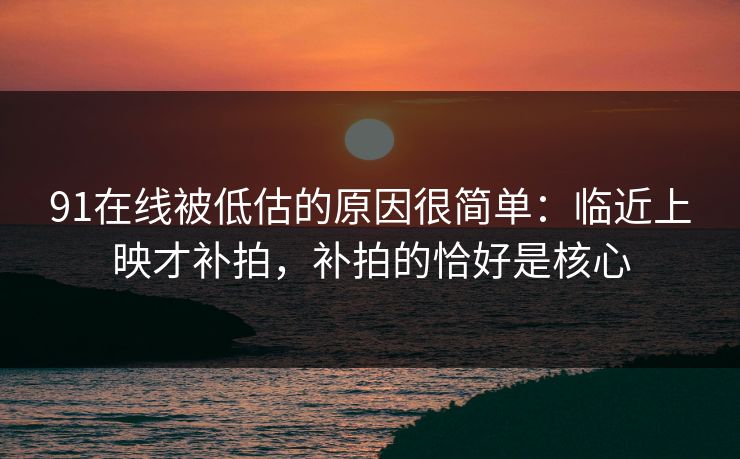 91在线被低估的原因很简单：临近上映才补拍，补拍的恰好是核心  第1张