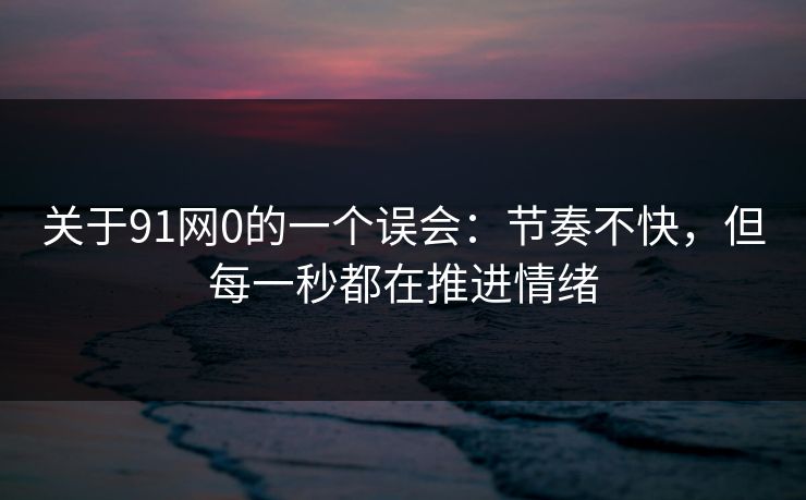 关于91网0的一个误会:节奏不快,但每一秒都在推进情绪 第1张 关于91网0的一个误会:节奏不快,但每一秒都在推进情绪 第1张