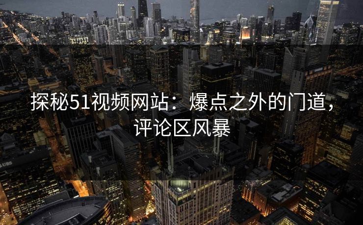 探秘51视频网站：爆点之外的门道，评论区风暴  第1张